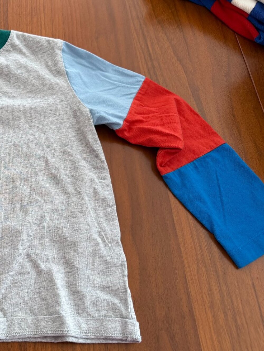 Mini Boden Boys Multi colored long sleeved t-shirt (gray, red, blue) - Picture 2 of 3